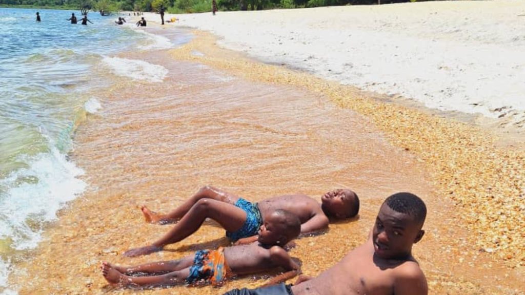 Mwika's kids after enjoying a swim in the fresh waters of Lake Malawi at Chintheche Inn