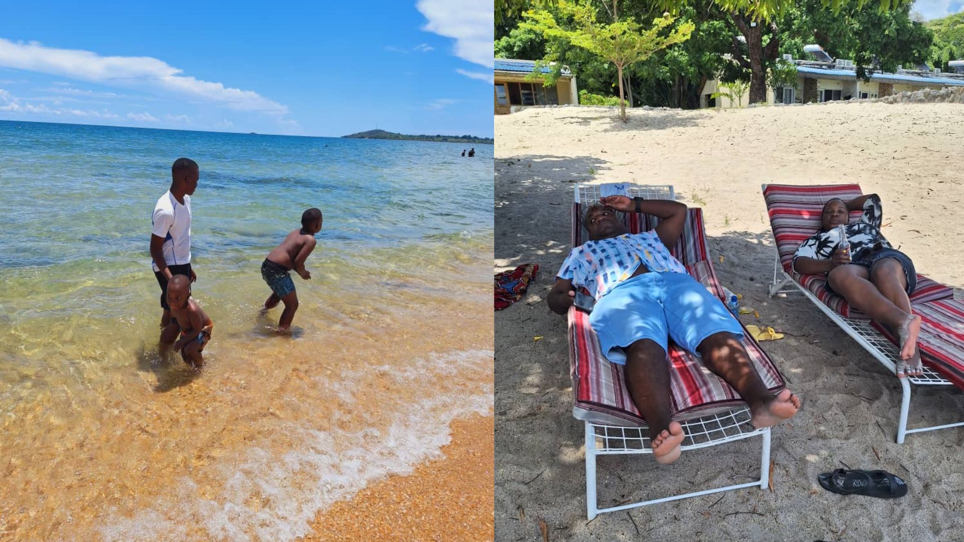 Swimming at the Chintheche Inn beach